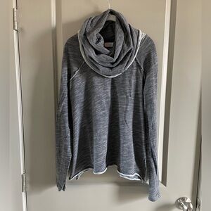 Free People Gray Cowl Neck Top
